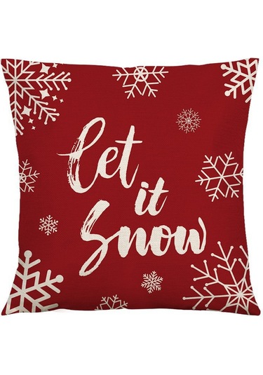 Cartoon Hand-painted Style Christmas Decorative Pillow No.45 Ekru