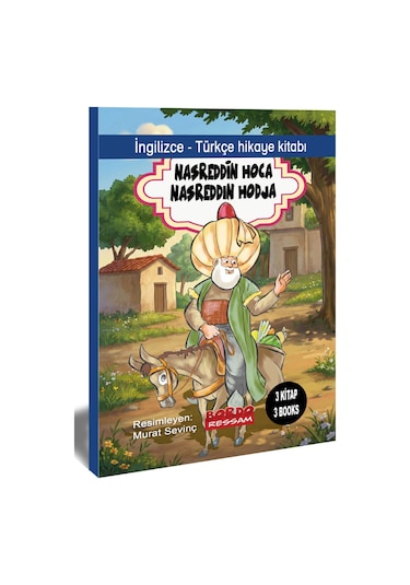Nasrettin Hoca, İngilizce-türkçe Hikaye Seti 3 Kitap Renkli -...