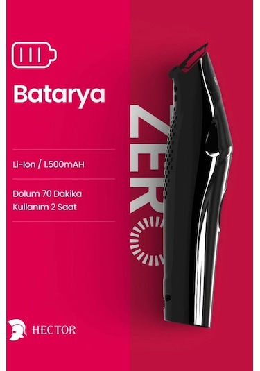 Hector Zero Çizim Ve Sıfırlama Makinesi 10.000 Rpm Siyah 3 Saat