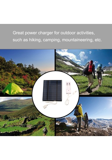 Geeroyoo Güneş Enerjili Şarj Cihazı: 2.5w 5v Taşınabilir Usb Şarj Aleti, Aa/aaa Pil Şarjı, Su Geçirmez, Kamp & Outdoor İçin