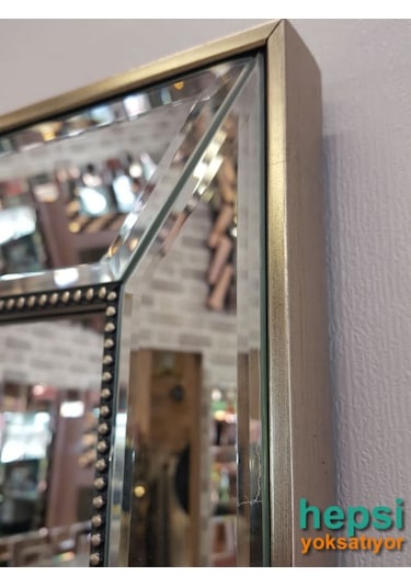 Ayna Çerçeveli Model Eskitme Gümüş Renk Boy Aynası Gümüş