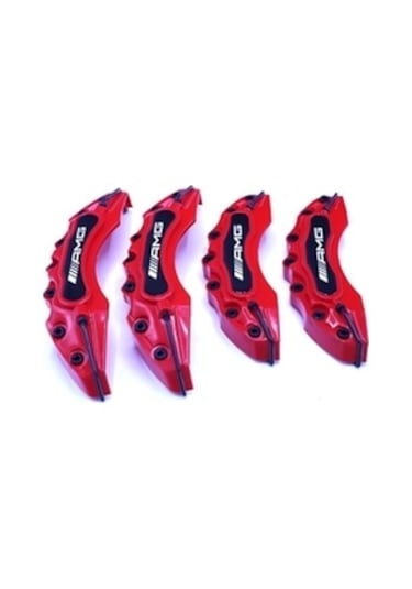 Mercedes Uyumlu Yedek Parça Amg Logolu Kaliper Kapağı Kırmızı 4 Parça