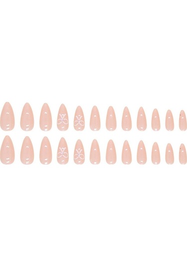 Takma Tırnaklar Pembe Takma Tırnaklar Rozet Tırnak Sanatı Çıkarılabilir Tırnaklar Fransız Yama Takma Tırnaklar