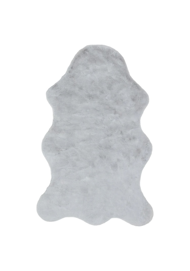 Apex Polo 8702 Gri Peluş Düz Şekilli Halı Gri