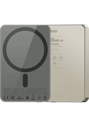 Recci RP26 PD 20 W 10000 mAh Ultra İnce Hızlı Şarj Özellikli Wireless Powerbank