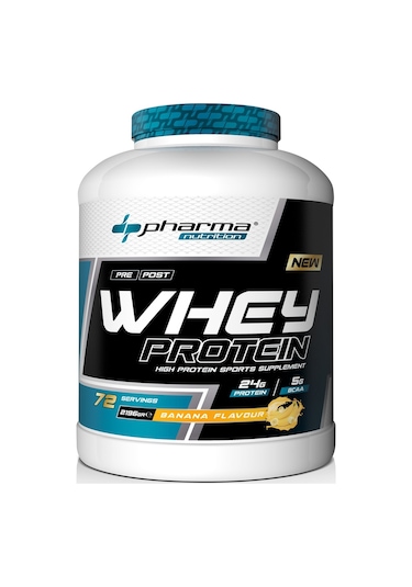 Whey Protein 2196 Gr Muz Aromalı Protein Tozu 24 Gram Protein 72 Servis