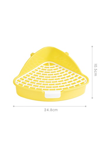 Vkemall Tavşan, Ferret, Hamster İçin Kedi Tuvaleti Tepsisi - Izgara Ve Hayvan Kafesi Aksesuarları İle Sarı Renk