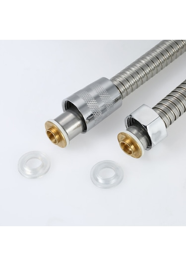 Dofolink 2 Metre Çelik Şower Hortumu - Patlama Dayanıklı, Yüksek Sıcaklığa Dayanır, Bakır Uçlu Ve Bakır Çanaklı, Evrensel Bağlantı Diğer