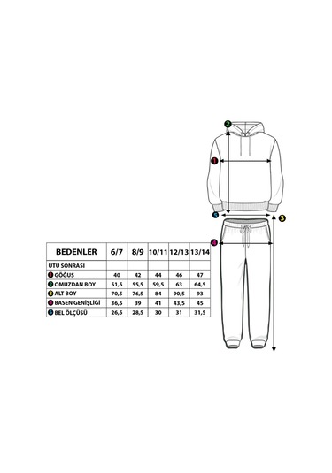 Toontoy Erkek Çocuk Kapüşonlu Baskılı Eşofman Takımı Lacivert