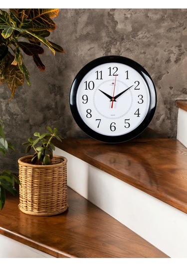 Rubın Duvar Saatleri Dekoratif Sessiz 24,5 Cm 212959188 Siyah