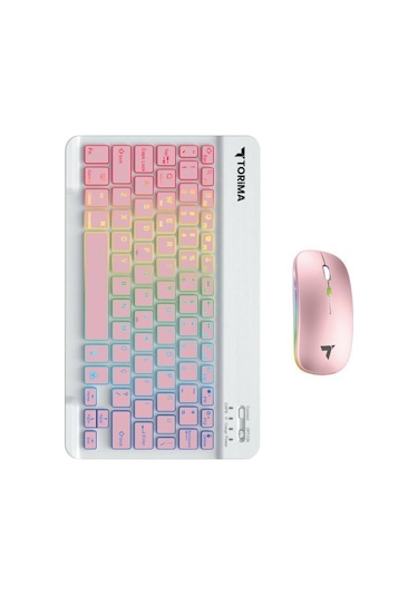 Torima TMK-09 Şarj Edilebilir RGB Işıklı Kablosuz Klavye Mouse Seti