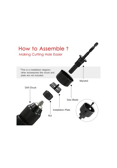 Qingmipy M42 Çelik Delik Açıcı Seti 6 Parça - Metal, Ahşap, Plasterboard, Pvc Ve Plastik İçin Hızlı Temiz Kesim, Siyah