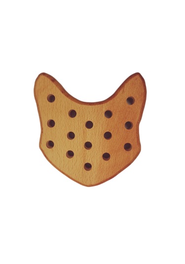 İp Geçirme Örme Oyunu Ahşap Kedi