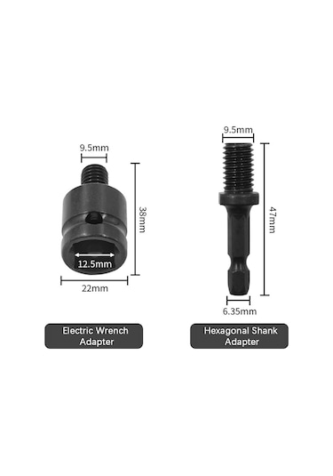 Suofeng Ahşap Delme Seti 3'lü - 4 Oluk 4 Kenar Delik Açıcı, 2 Adet Adaptör Barı, 16mm, Yüksek Karbon Çelik