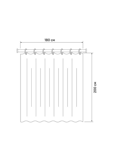 Iddıs Banyo Ve Duş Perdesi, Kumaş, 180x200 Cm 180110835 Gri