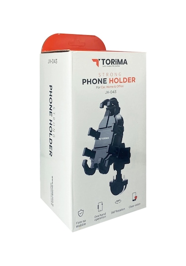 Torima Jx-043 Motosiklet- Bisiklet Telefon Tutucu Siyah