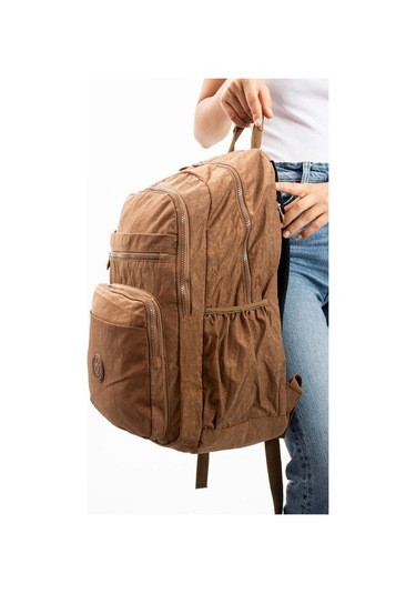 Ultra Hafif Çok Cepli Su Geçirmez Sırt Çantası Unisex Taba Model: 571-1b - Taba