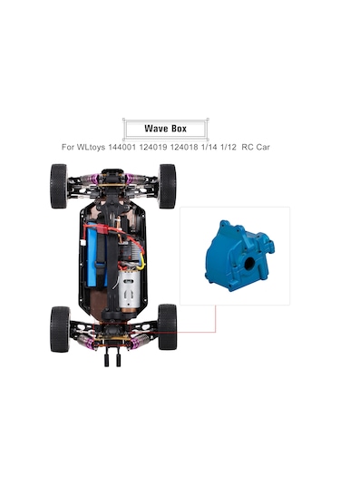 Maiyame Wltoys 144001 124019 124018 İçin 4wd 1/12 1/14 Rc Araç Metal Dalga Kutusu Dişli Kutusu