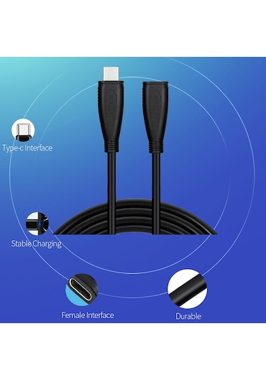 Cbtx PQ105 USB Tip-C 16 Çekirdekli 10 Gbps Veri Şarj Kablosu 0.5 Metre