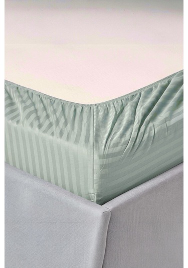 Alla Turca 100x200 Pamuk Saten Lastikli Çarşaf Seti Mint Yeşili