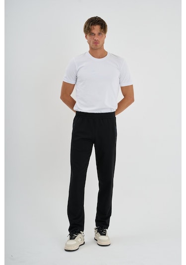 Shooter Sportswear Erkek Antrasit Eşofman Altı Nefes Alabilir Regular Kalıp Lastikli Ayarlanabilir Bel Siyah