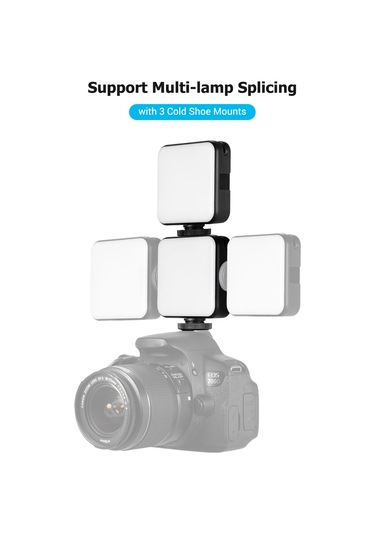 Andoer W64rgb Mini Şarj Edilebilir Rgb Led Video Işığı Siyah Siyah