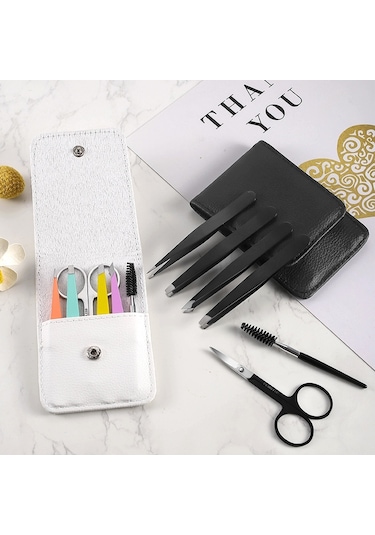 Sones 6'sı 1 Arada Paslanmaz Çelik Kaş Düzeltme Seti Siyah