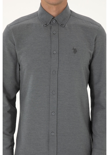 U.s. Polo Assn. Erkek Antrasit Gömlek Basic 50316723-vr006 Antrasit