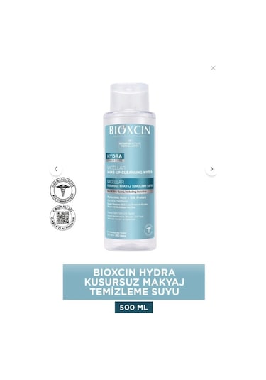 Bioxcin Hydra Micellar Kusursuz Makyaj Temizleme Suyu 500 Ml, Hyaluronik Asit AloeVera Pantenol, Misel Su