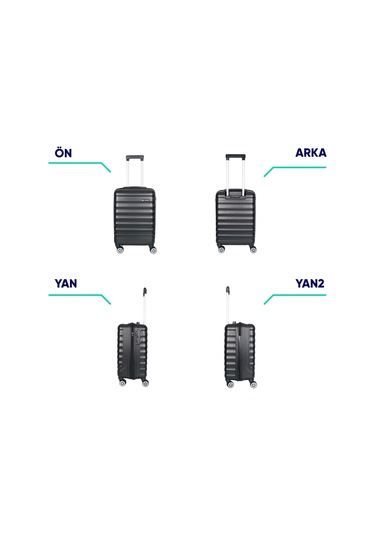 Vegmann Delphin Siyah Kabin Boy Valiz Siyah