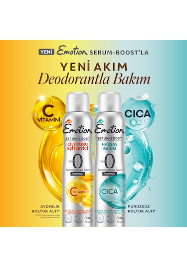 Serum Boost Cıca Hassas Bakım Kadın Sprey Deodorant Alüminyum&alkol İçermez 150 Ml