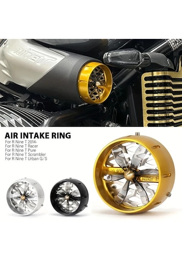 Motion003 Yeni Motosiklet Egzoz Borusu Radyatör Kapağı Hava Giriş Filtre File Örtüsü Bmw Rninet R Nine T Nınet İçin Altın Rengi