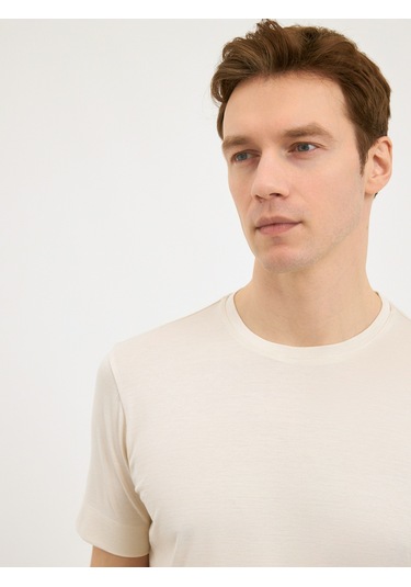 Karaca Erkek Modern Fıt Tişört-ekru 11.25s.06.607 Ekru