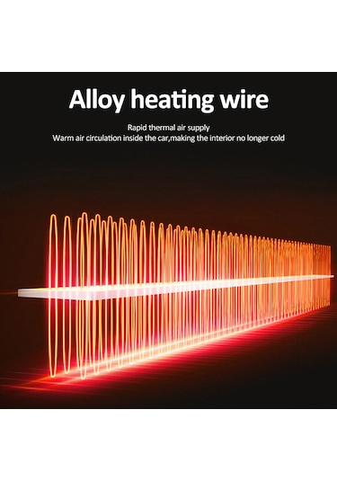Vkemall 24v Siyah Araba Isıtıcı - 180w Absp Malzeme İle Buğ, Kar Ve Toz Temizleyici - Hızlı Isı Sağlar