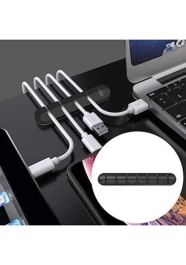 Dolıty Kordon Tutucu Düzenli Yönetim Tel Tutucular 7-solt-siyah