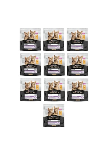 Purina Pro Plan Kitten Yavru Tavuklu Kedi Kuru Mama 400 G X 10 Adet