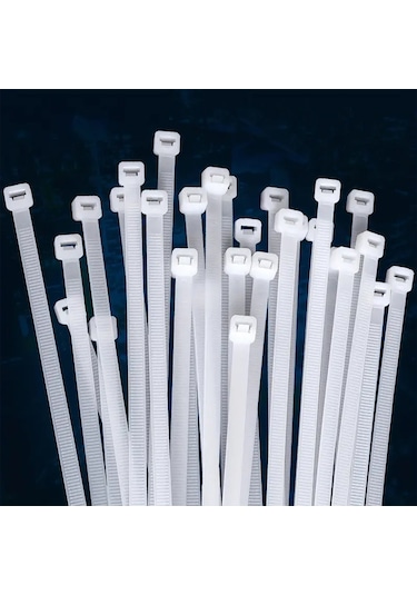 Plastik Kablo Bağı Cırt Kelepçe 3.6x250mm Şeffaf 25 Adet-al4484