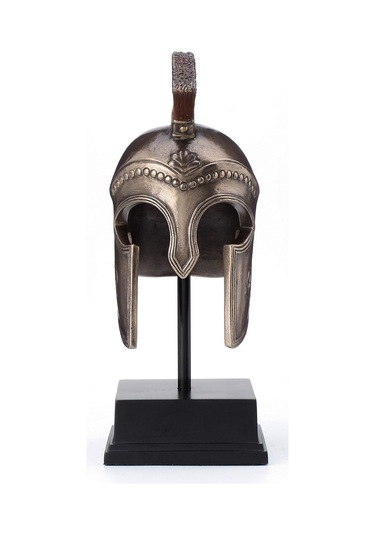 Greek Hoplite Helmet - Antik Yunan Hoplit Piyade Kaskı Stand Biblo Dekor