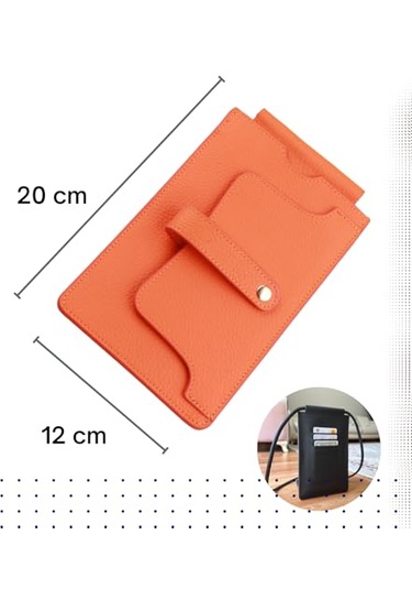 Hakiki Deri Kadın Cüzdan, Turuncu Kadın Cüzdan, Kartlık Turuncu