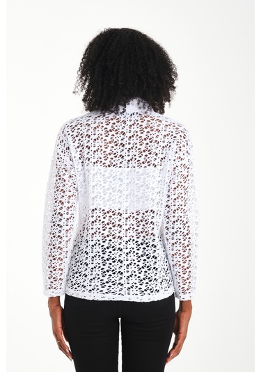 By Papi Dantel Gömlek Beyaz