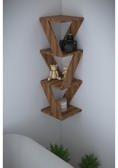 Defne Köşe Raf Duvar Rafı Atlantik Çam