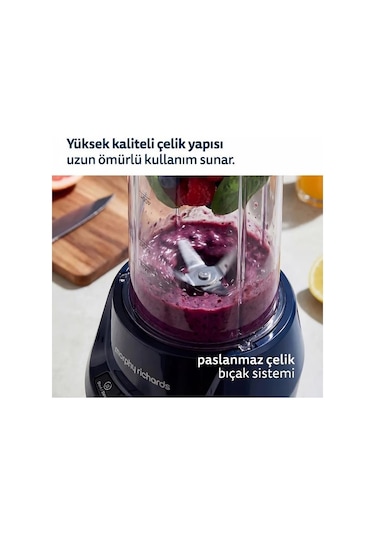 Morphy Richards MUC-BKS2V 21.000 RPM Mavi Smoothie Blender Seti