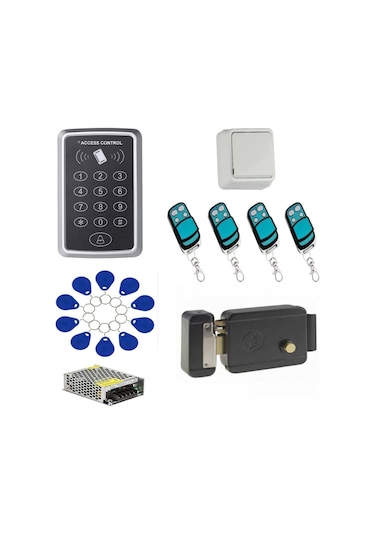 Rfid 4x Uzaktan Kumandalı Şifreli Kapı Kilidi Açma Dış Kapı Kilit Seti