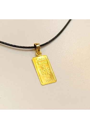 Gerçek 24k Külçe Altınlı Kolye Kulp 14k Altın Hd Videolu