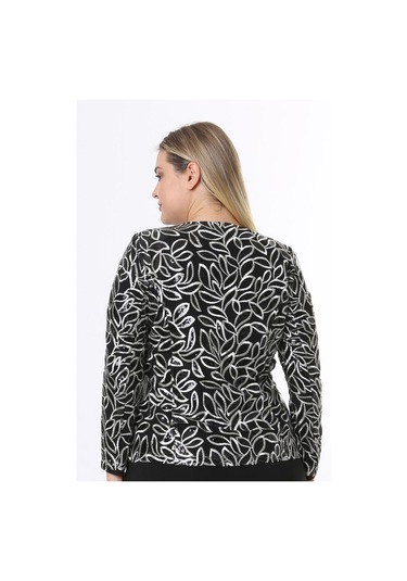 Büyük Beden 3814 Siyah Ceket+bluz Takım 001