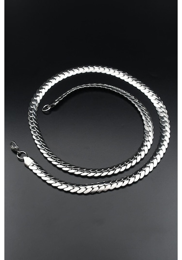 Snake Model Paslanmaz Çelik Zincir 7mm 902102 Gümüş