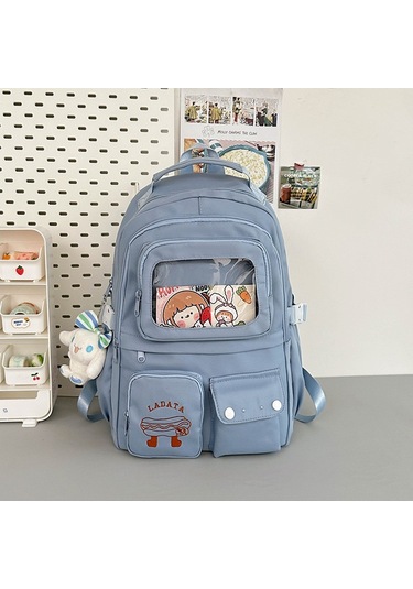 Genç Kızlar İçin Şık Ve Büyük Boy Okul Sırt Çantası, Ortaokul Öğrencilerine Özel Dayanıklı Ve Modaya Uygun Yüksek Kapasiteli Sırt Çantası MAvi