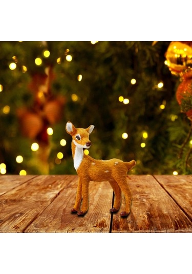 Pazly Yılbaşı Tatil Süsü Suntek Geyik Dekoru Dekorasyonları 10cmx4.5cmx12.5cm Jj