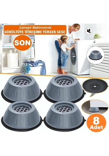 Beyaz Eşya Çamaşır Makinesi Titreşim Önleyici Vantuzlu Ayak 8Adet - 533274538