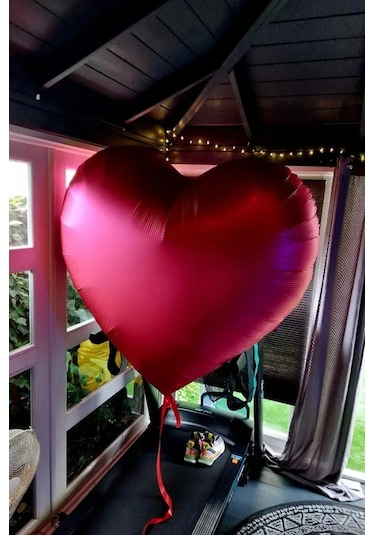 Beysüs Dev Kalp Folyo Balon 145 Cm Kırmızı